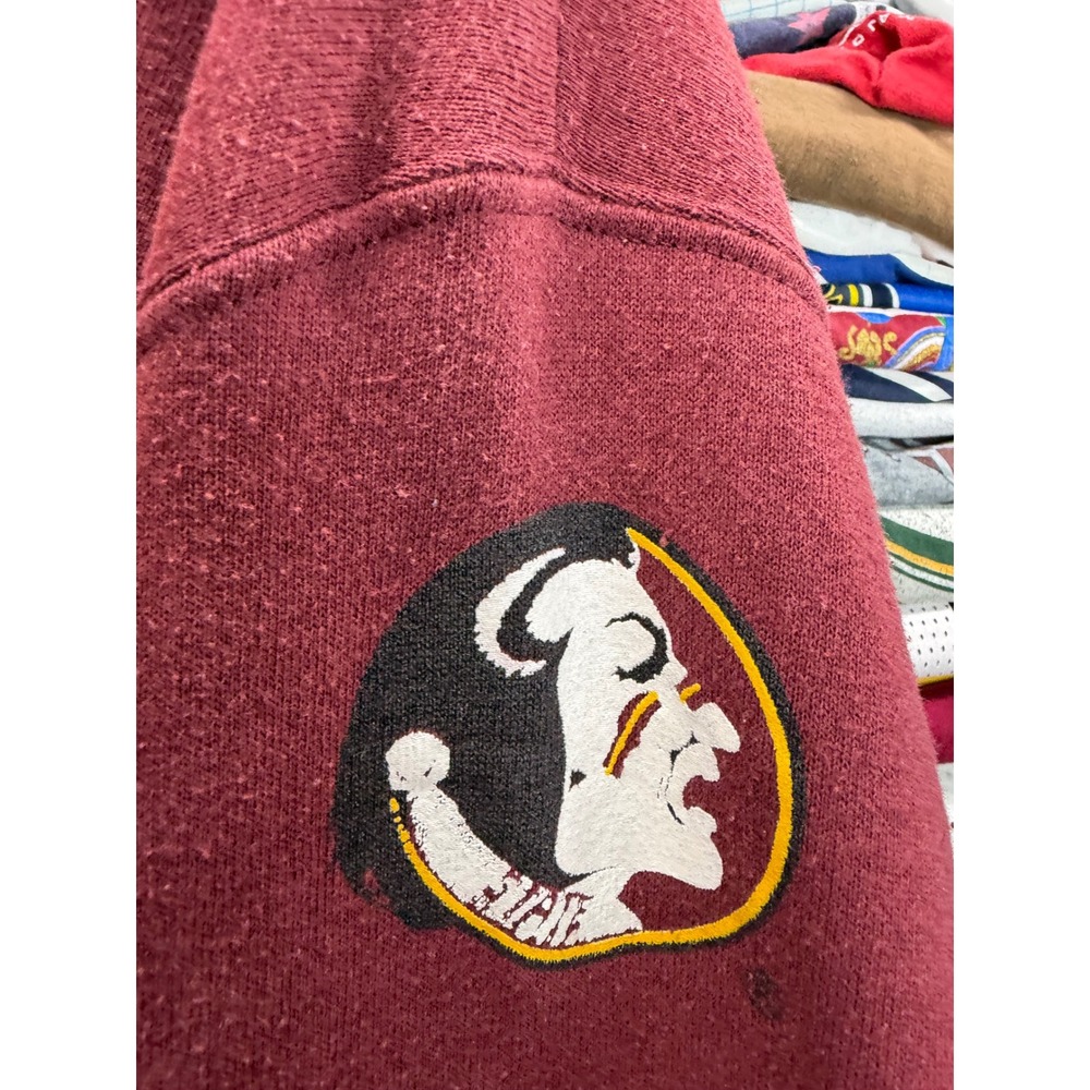 Vintage Florida State Seminoles Hoodie Mens XL Maroon FSU Made in USA Sweatshirt - Picture 3 of 9